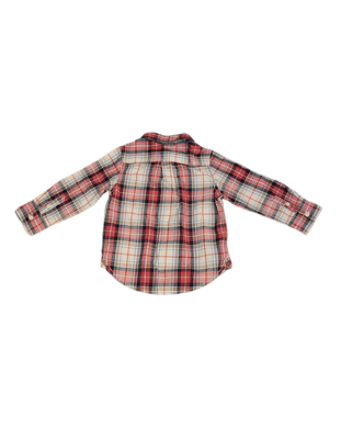 Baby &amp; Toddler Organic Cotton Poplin Shirt – Tomato Red (Size: 2 Years)