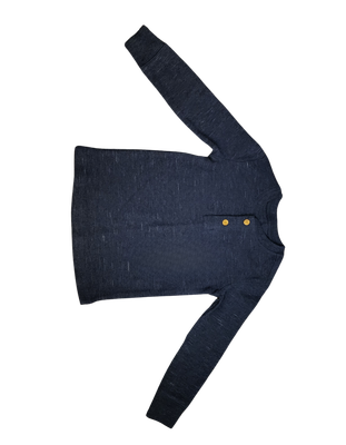 Toddler Boy Jumping Bean  Long Sleeve Thermal Henley T-Shirt – Bayou Navy (Size: 2T)