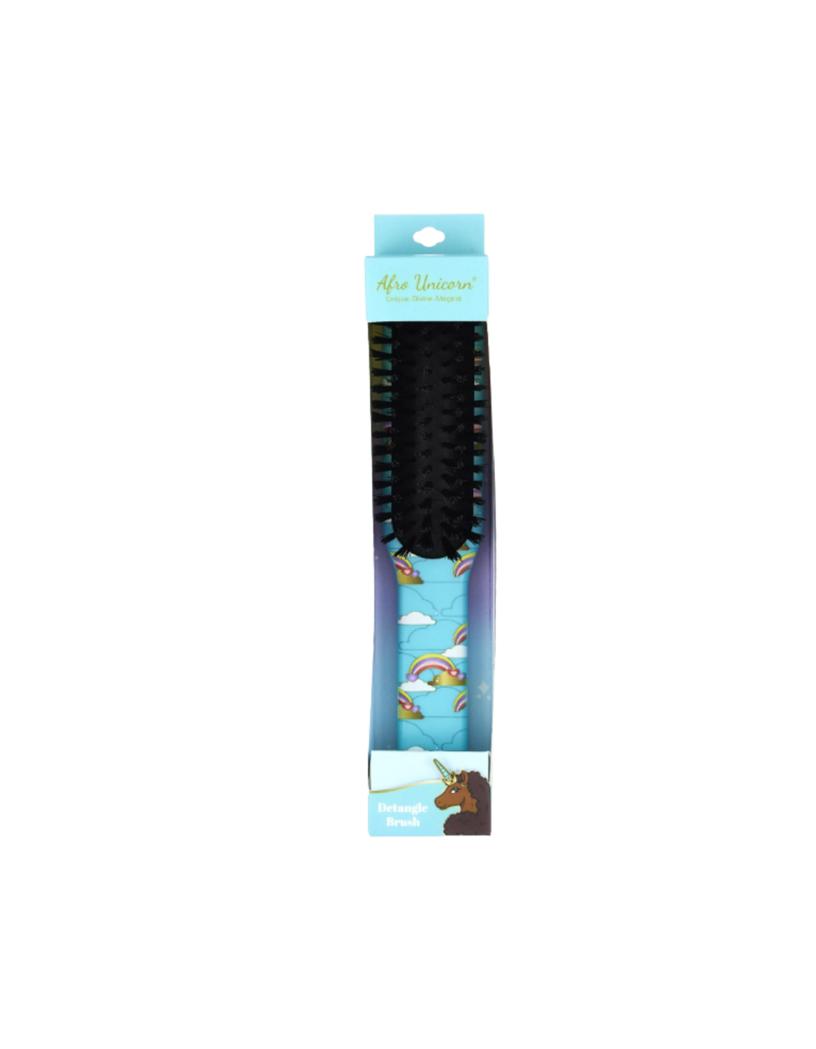 1pk Mixed Bristle Detangling Brush – Gentle &amp; Effective for All Hair Types