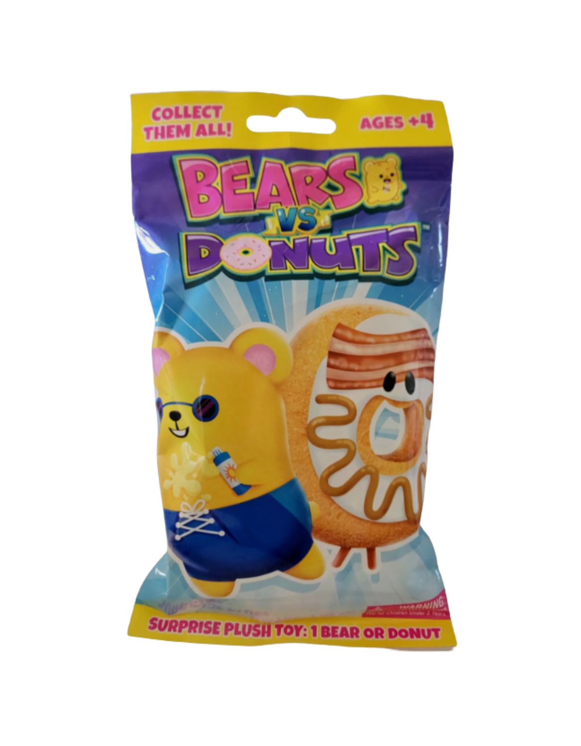 Bears Vs Donuts 1pc Mystery Bag – 4-Inch Bean-Filled Plush Collectibles