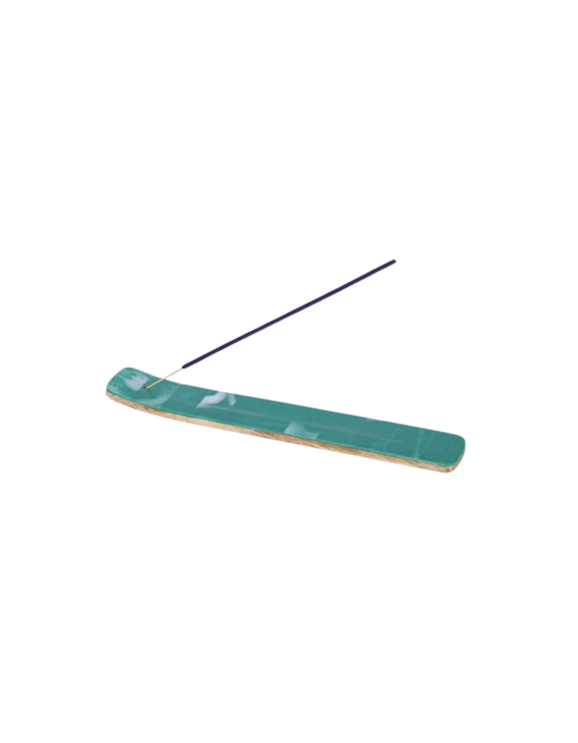 Mainstays Incense Ash Catcher, Green – Wooden Incense Stick Holder, Small Rectangular Design