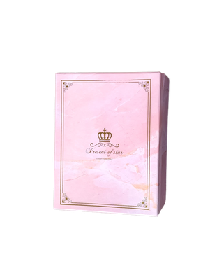 14 oz Pink Marble Ceramic Mug Gift Set with Gold Spoon &amp; Lid – Friendship Quote – Present of Star Box