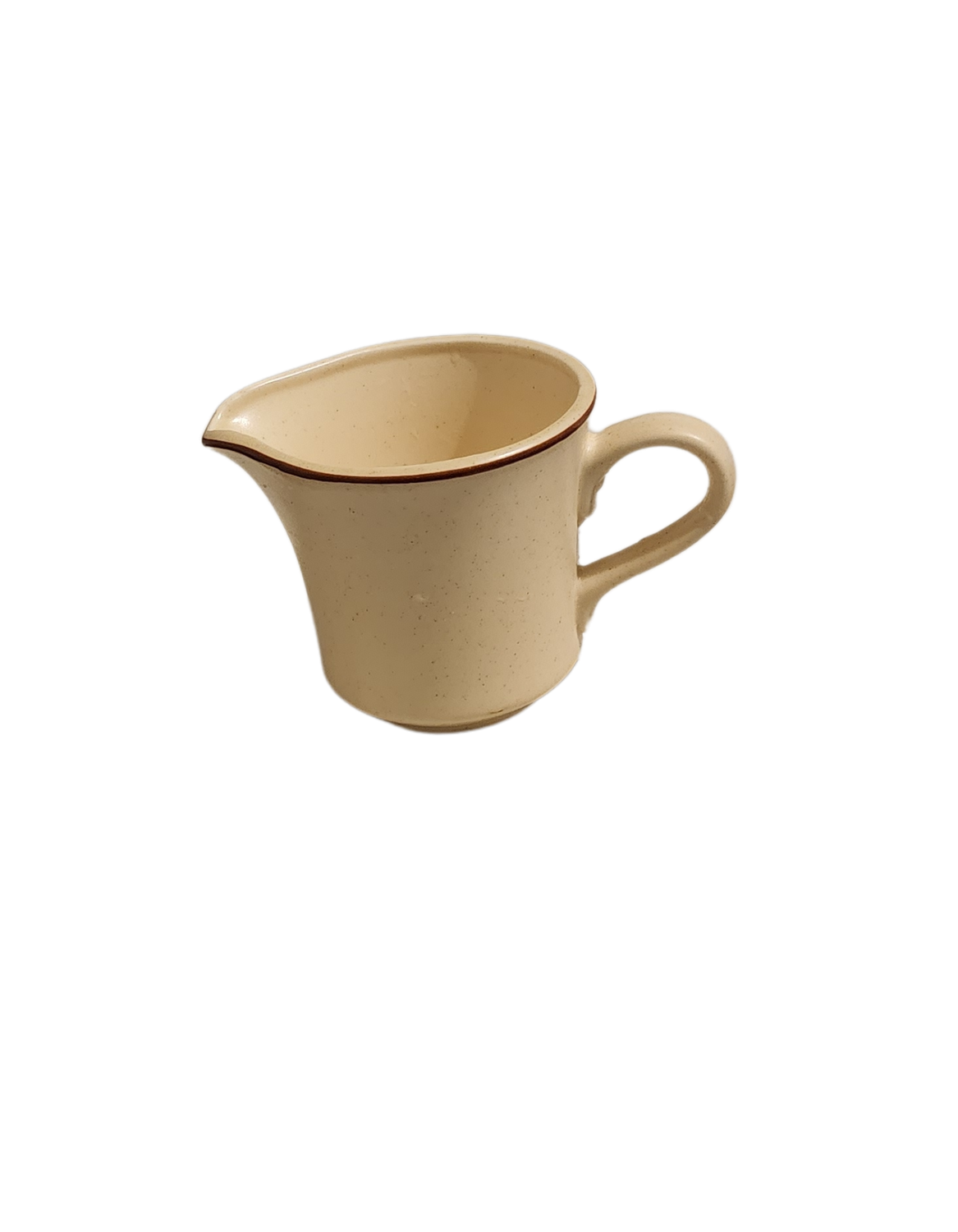 Vintage Arabia Finland Fennica Creamer – Beige with Brown Rim – Ulla Procopé Design – 1982–1985