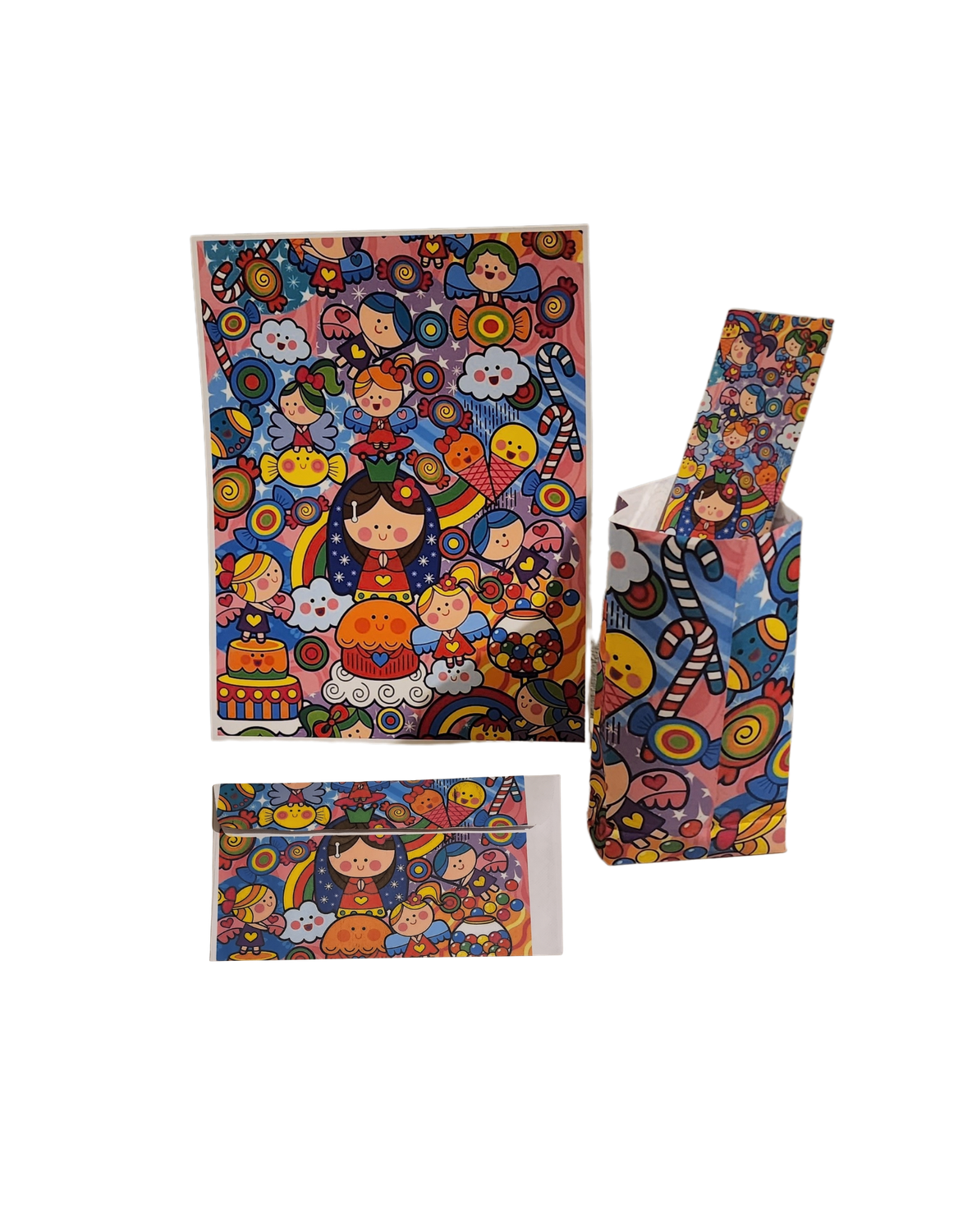 Sugar Parade Co. Bundle Set – Bookmark, Gift Bag, Cardstock Print &amp; Envelope