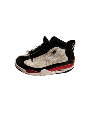 Nike Air Jordan Dub Zero Retro Black White Red Youth Size 5Y | Pre-Owned