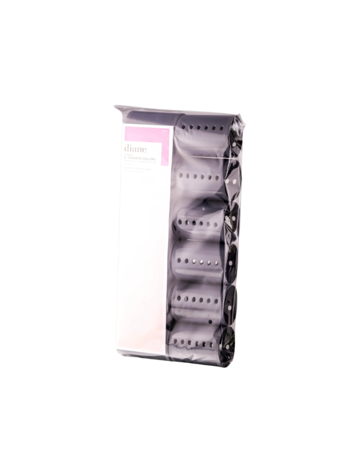 🖤 Diane Beauty Accessories 12pc Magnetic Hair Rollers - 2&quot; | Grey | Sanitary &amp; Washable | New