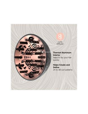 ✨ Conair The Curl Collective Curly Hair Diffuser | Works Exclusively with The Curl Collective 1875 Watt Hair Dryer | Ionic Technology | Professional Curly Styling