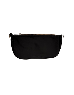 Black Nylon Shoulder Pouch Bag – Prada-Inspired – Missing Strap – Pre-Owned