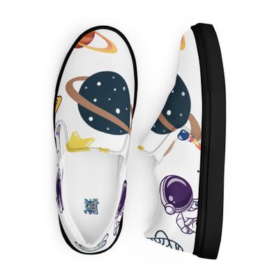 🌌 Space Bound Women’s Slip-On Canvas Shoes