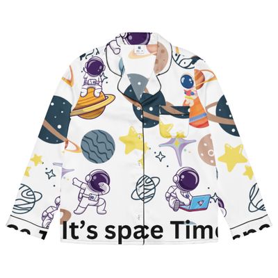 🌌 Space Bound Women’s Long Sleeve Pajama Top