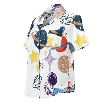 ✨ Space Bound All-Over Print Women’s Short Sleeve Pajama Top