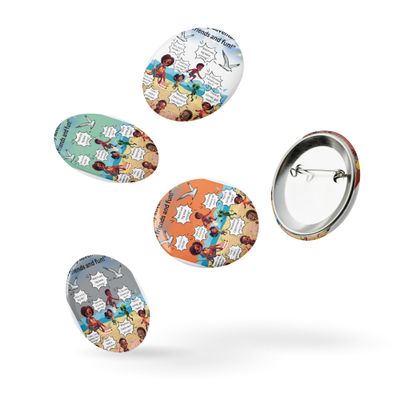 🌞 Sunshine and Waves Adventure Pin Button Set (Pack of 5)