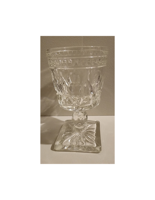 Vintage Colony Park Lane Pressed Glass Water Goblet | Arch &amp; Dot Pattern | 5¼” Tall