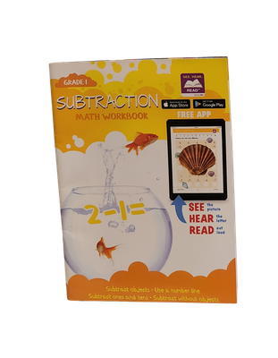 Grade 1 Subtraction Math Workbook with Free See, Hear, Read™ App – Bendon Learning Book Ages 5-7 + Bonus Pencil