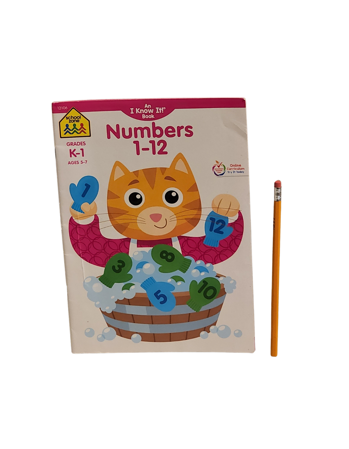 School Zone I Know It! Numbers 1–12 Workbook – Grades K-1 (Ages 5–7)