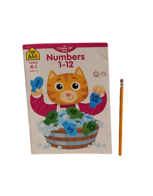 School Zone I Know It! Numbers 1–12 Workbook – Grades K-1 (Ages 5–7)