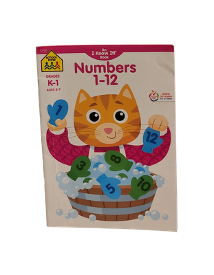 School Zone I Know It! Numbers 1–12 Workbook – Grades K-1 (Ages 5–7)