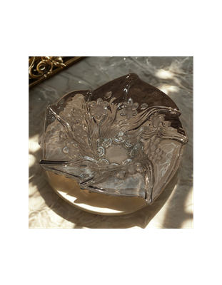 Vintage Pressed Glass Centerpiece Bowl – Swirl &amp; Frosted Flower Design