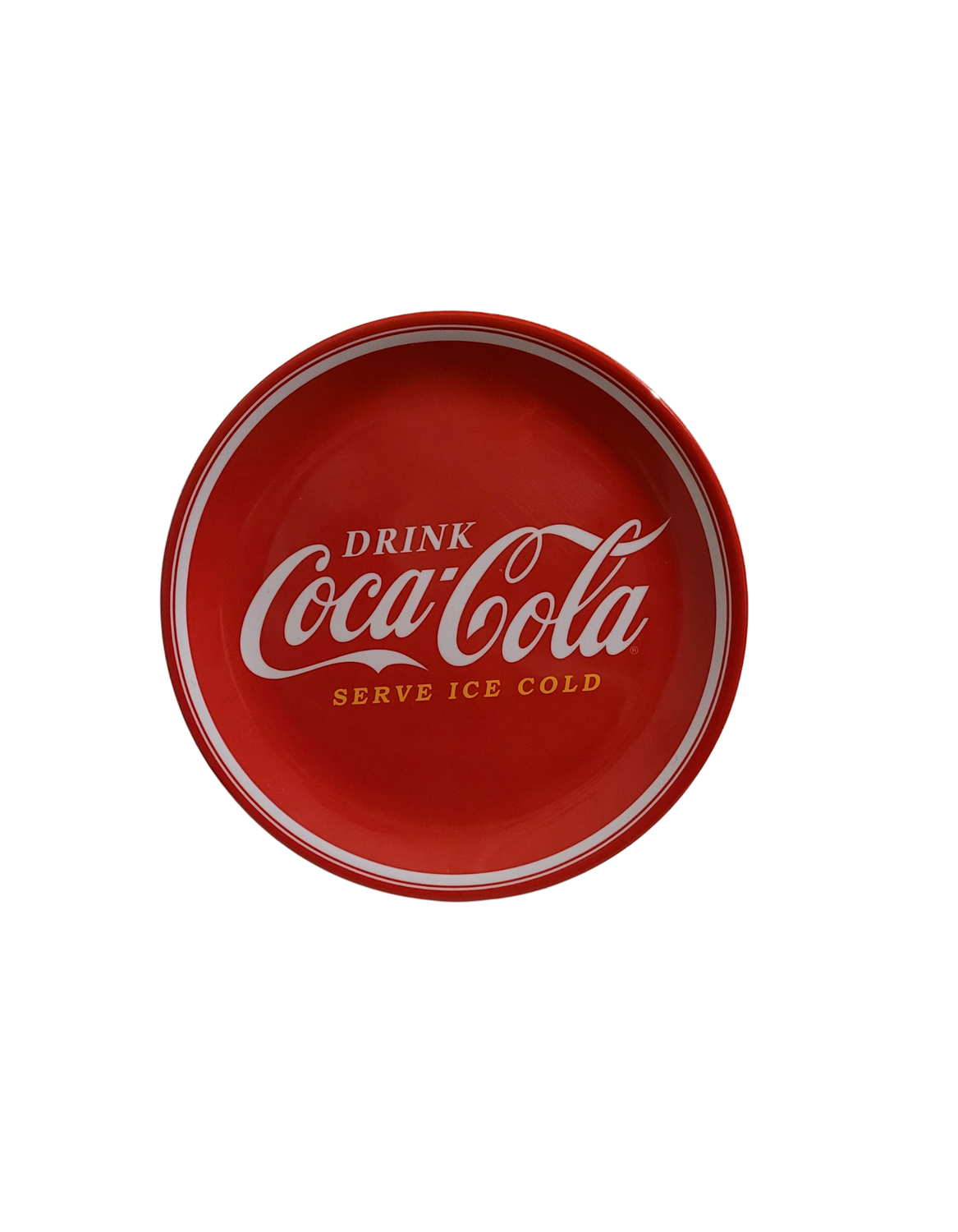 Vintage Coca-Cola Gibson Everyday Melamine Dinner Plate – CC Classic 10.5&quot; Red Retro Diner Style
