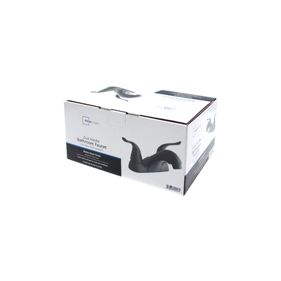 Centerset Dual Handle Bathroom Sink Faucet, with Push Pop-up "Mainstays Matte Black Dual Handle Bathroom Sink Faucet with Push Pop-up"