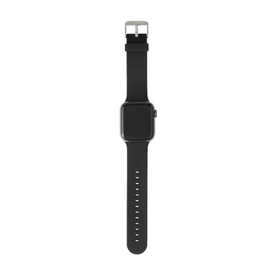  onn. Silicone Band for 42/44/45mm/Ultra/Ultra 2 (49mm) Apple Watch, Black