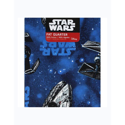 "Eugene Textiles Star Wars Ships Quilting Fat Quarter, Blue, 18x21 inches, 100% cotton"
