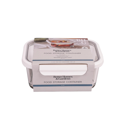 Better Homes &amp; Gardens 2-Piece 4-Cup Glass Food Storage Container with Tritan Lid