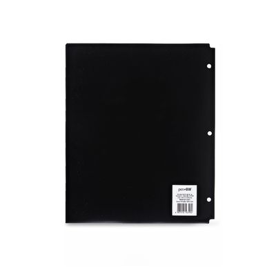 "Pen+Gear Two Pocket Poly Folder in Black"
