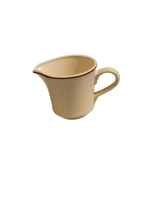 Vintage Arabia Finland Fennica Creamer – Beige with Brown Rim – Ulla Procopé Design – 1982–1985