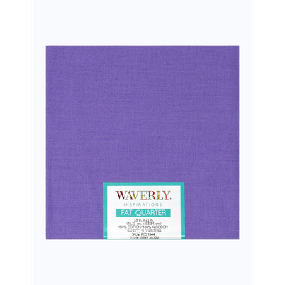 Waverly Inspirations Cotton Fat Quarter Fabric "Waverly Inspirations 18x21 Cotton Fat Quarter with Solid Wisteria Print, 1 Each"