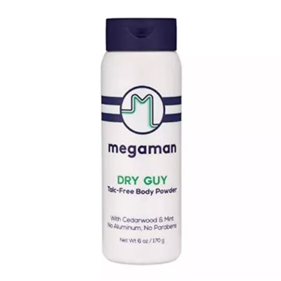"Megababe Dry Guy Talc-Free, All-Natural Sweat Absorbing Body Powder, 6 oz"
