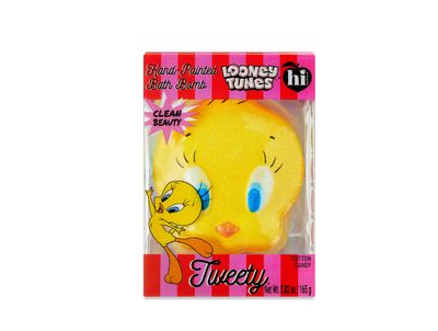 Hi Peach Layne Looney Tunes Tweety Hand-Painted Bath Bomb, Cotton Candy Scent, 5.82 oz