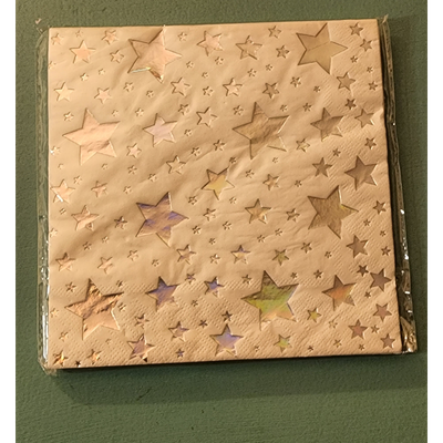 "Charming Twinkle Star napkins with a starry design, perfect for festive or everyday table settings."
