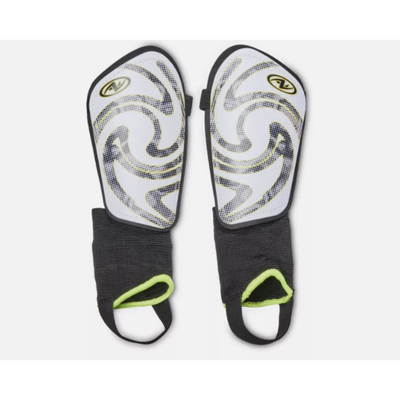"Athletic Works White/Black Soccer Stirrup Shin Guards - Small (Pee Wee)"
