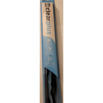 Clear Plus 19-inch wiper blade, Model 20191, designed for streak-free performance and reliable durability."