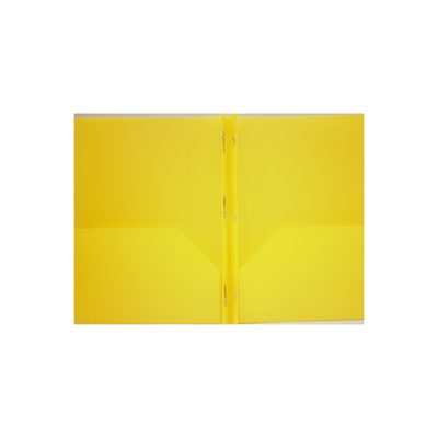 "Pen+Gear Yellow 2-Pocket Poly Folder with Prongs"
