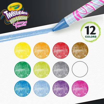 "Crayola Bold and Bright Twistables Colored Pencils, 12 Count"
