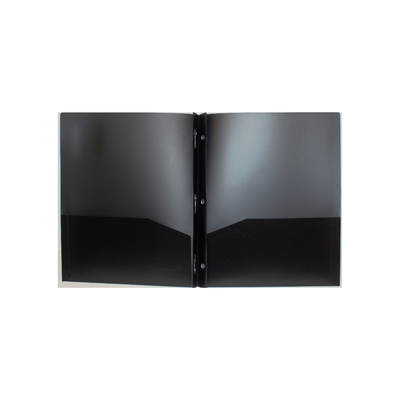 "Pen+Gear Black 2-Pocket Poly Folder with Prongs"
