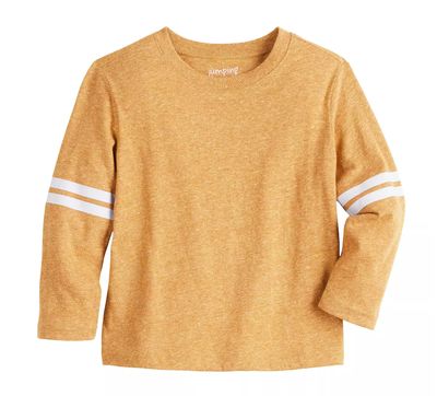Toddler Boys Jumping Beans  Long Sleeve Essential Varsity Tee – Bronze (Size: 2T)