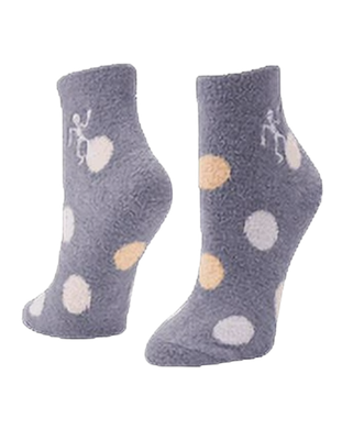 Airplus Lavender Infused Quarter Socks, Grey Skeleton, Women's Size 5-10