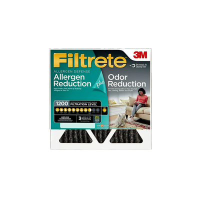 Filtrete 14x14x1 Air Filter, MPR 1200 MERV 11 "Filtrete 14x14x1 Air Filter, MPR 1200, MERV 11, Allergen Plus Odor Reduction, 1 Filter"