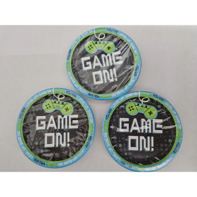 "GAME ON Video Game Controller Birthday Party Plates - 3 Pack"
