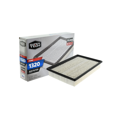 "Super Tech 1320 Engine Air Filter - Fits Ford & Mercury (1986-2011)" "Super Tech 1320 engine air filter, compatible with Ford and Mercury models (1986-2011), ensures optimal engine performance."