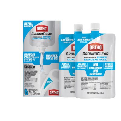 Ortho GroundClear Weed &amp; Grass Killer Super Concentrate Refill, 2x5oz
