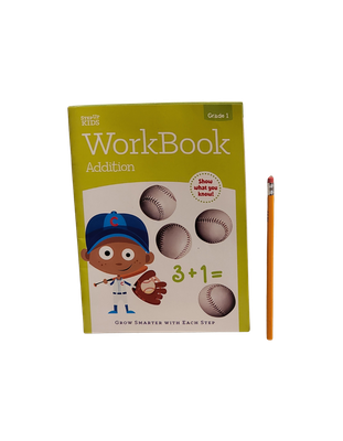 StepUp Kids Workbook Addition – Grade 1 Math Practice – Brand New with Bonus Pencil – Made in USA