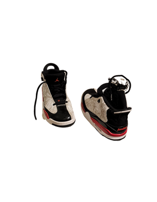 Nike Air Jordan Dub Zero Retro Black White Red Youth Size 5Y | Pre-Owned