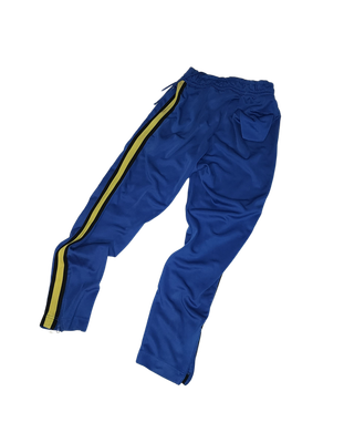 Nike Sportswear Tribute Track Pants – Men’s Size Small, Royal Blue with Yellow/Black Stripes