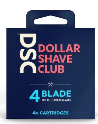 Dollar Shave Club 4-Blade Razor Refill Cartridges, 4 Count