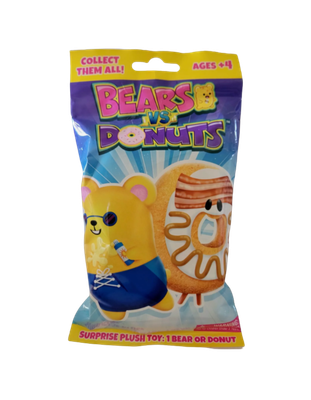 Bears Vs Donuts 1pc Mystery Bag – 4-Inch Bean-Filled Plush Collectibles