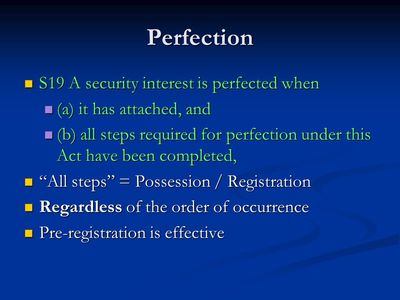 Blueprint to Mastery (PSI) Perfected Security Interest